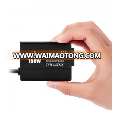 Double USB 12V to 110V vehicle inverter auto supplies factory wholesale