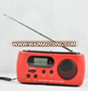 Portable Fm Radio Card Reader Speaker Mini Fm Radio, Radio Flashlight Solar Panel