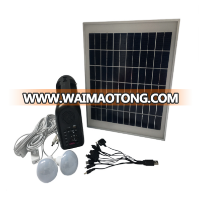 NEW Arrival 10W Solar Electricity Generating System for Home with 2* 3w LED Lamp